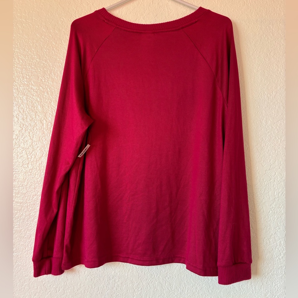 Disney  Festive Pink Holiday Top size L (12-14) - Picture 7 of 11